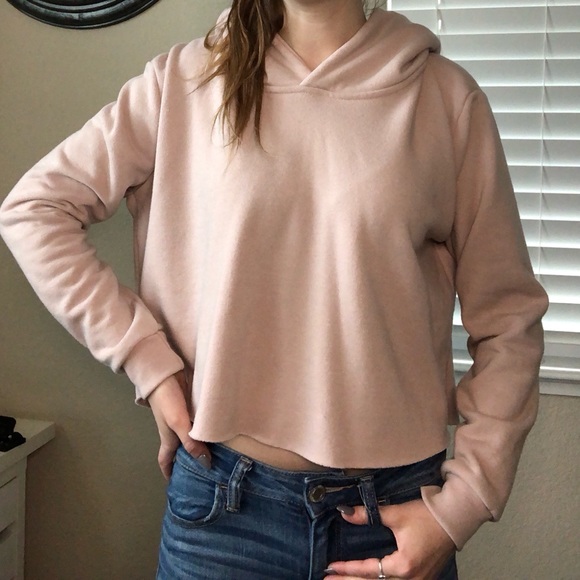 Brandy Melville Tops - Cropped long sleeve sweater with hood